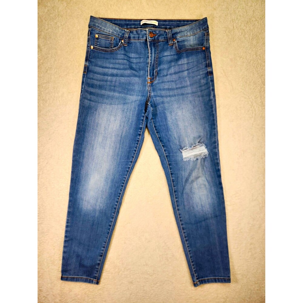 Celebrity Pink Womens Size 13 Skinny Jeans High Rise Medium Wash Distressed